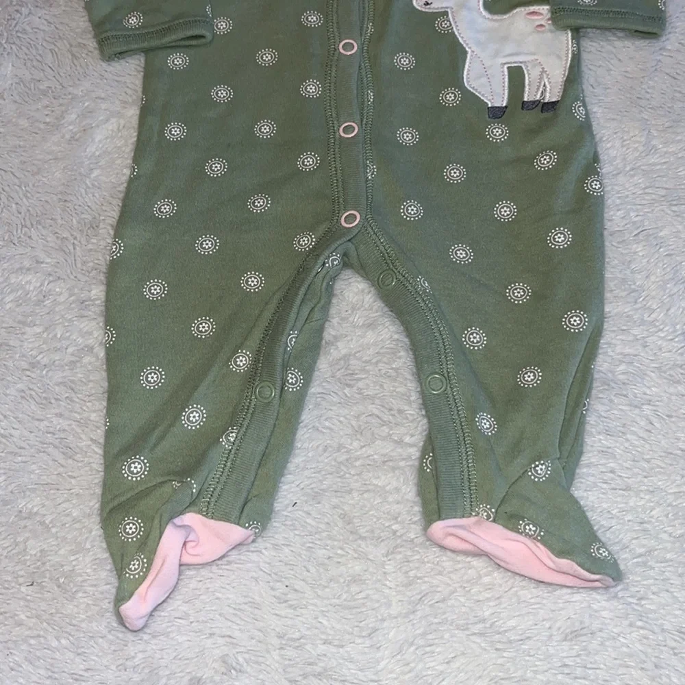 (2 for $10) carters goat footie/ sleeper π - Picture 4 of 6